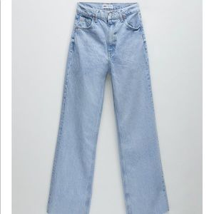 Zara HI RISE JEANS. Light wash
